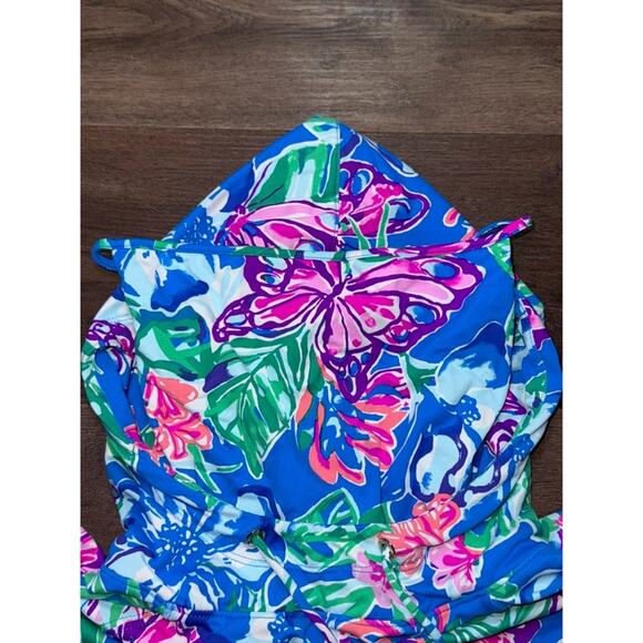 Lilly Pulitzer UPF 50+ ChillyLilly Hooded Pullover w/ Face Cover Size Medium - Picture 6 of 9